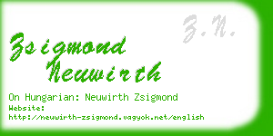 zsigmond neuwirth business card